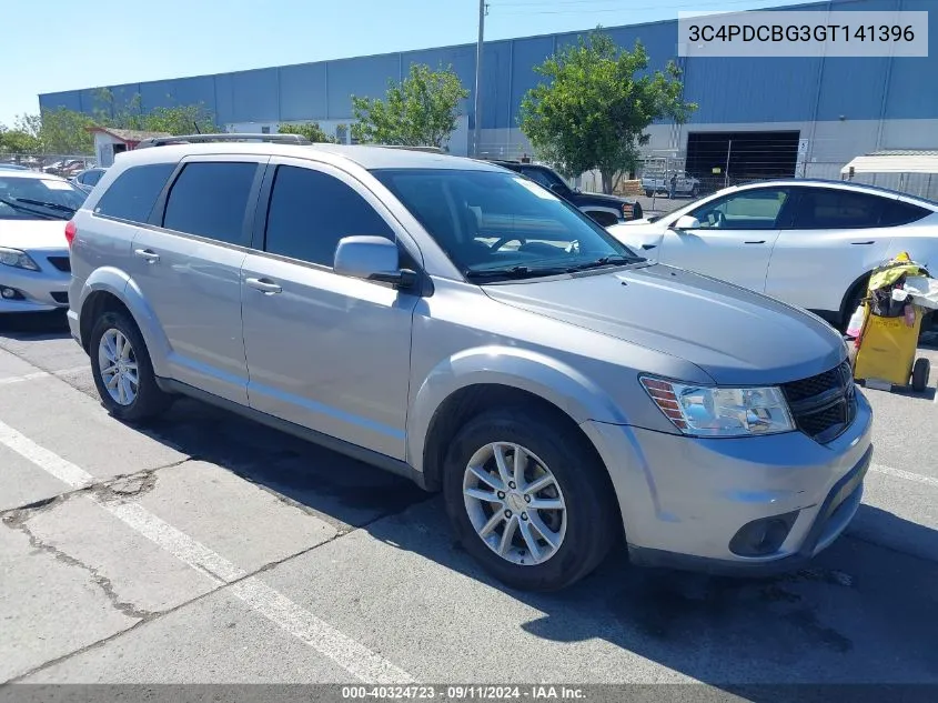 2016 Dodge Journey Sxt VIN: 3C4PDCBG3GT141396 Lot: 40324723