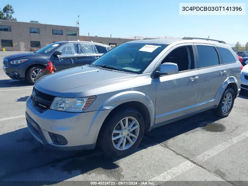 2016 Dodge Journey Sxt VIN: 3C4PDCBG3GT141396 Lot: 40324723