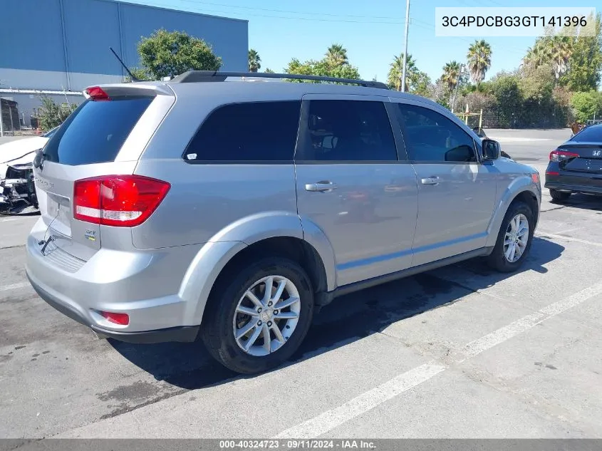 2016 Dodge Journey Sxt VIN: 3C4PDCBG3GT141396 Lot: 40324723