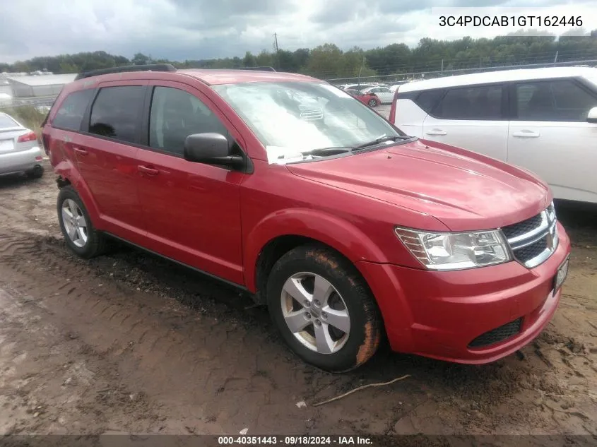 2016 Dodge Journey Se VIN: 3C4PDCAB1GT162446 Lot: 40351443