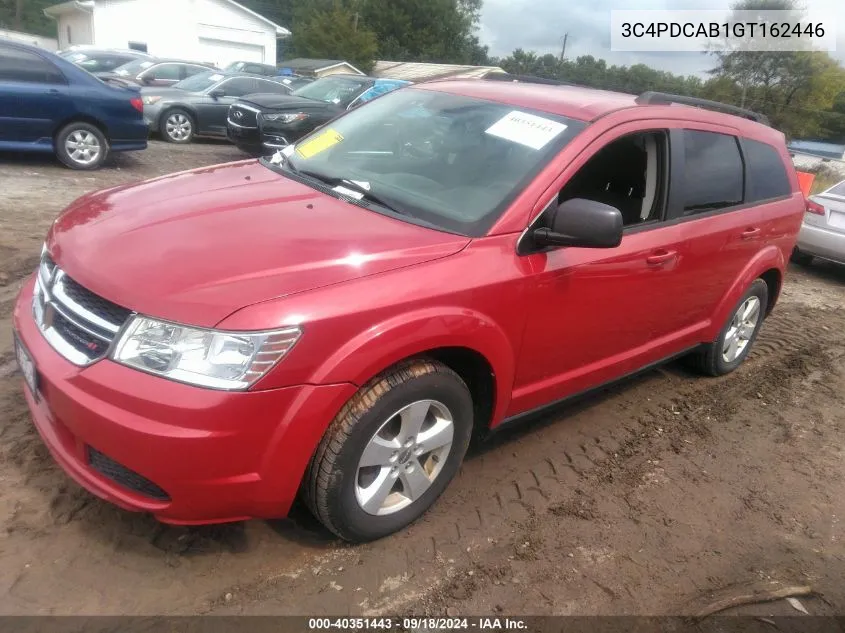 2016 Dodge Journey Se VIN: 3C4PDCAB1GT162446 Lot: 40351443