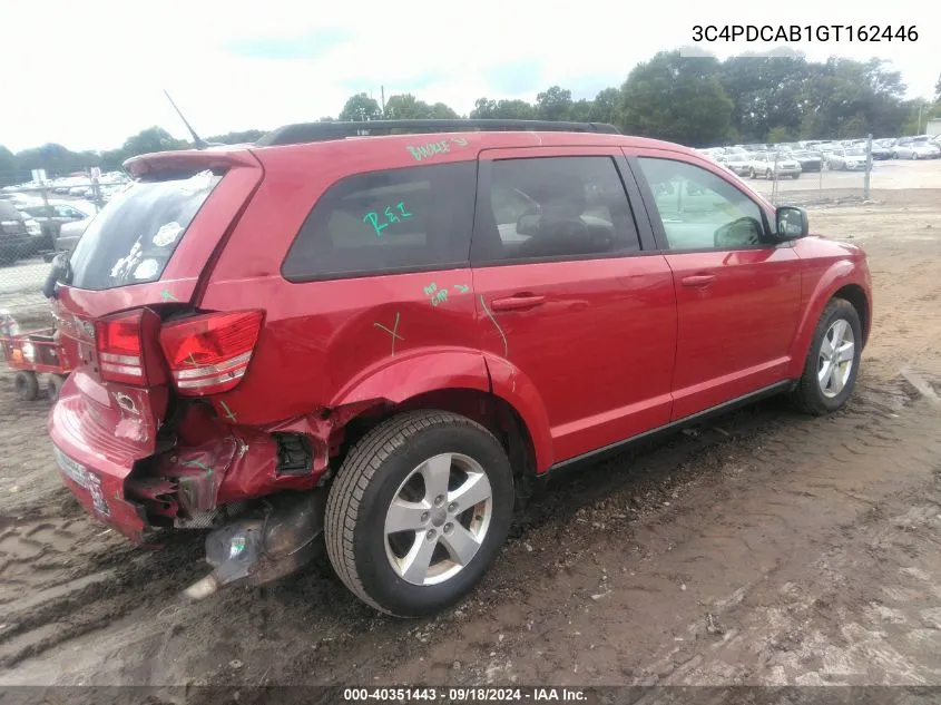 2016 Dodge Journey Se VIN: 3C4PDCAB1GT162446 Lot: 40351443