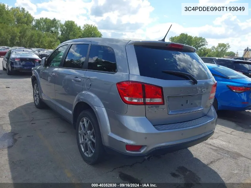 2016 Dodge Journey R/T VIN: 3C4PDDEG9GT193049 Lot: 40352830