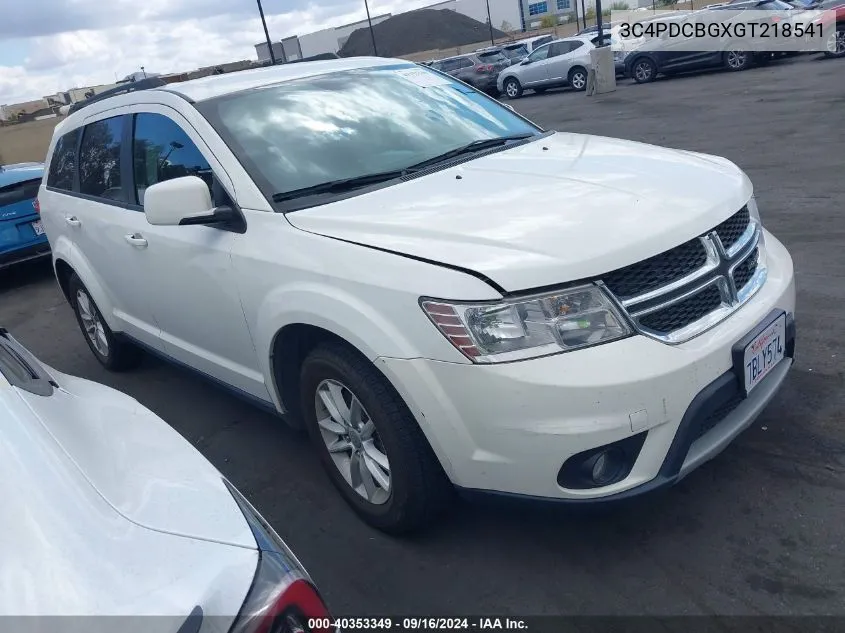 2016 Dodge Journey Sxt VIN: 3C4PDCBGXGT218541 Lot: 40353349