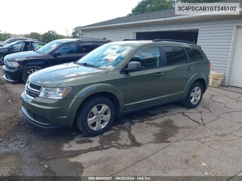 2016 Dodge Journey Se VIN: 3C4PDCAB1GT245102 Lot: 40360857