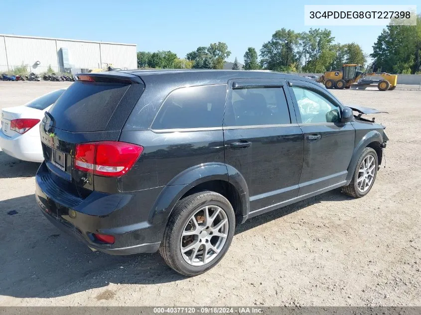 2016 Dodge Journey R/T VIN: 3C4PDDEG8GT227398 Lot: 40377120