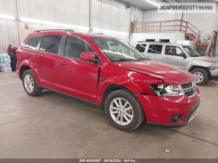 2016 Dodge Journey Sxt VIN: 3C4PDDBG2GT196590 Lot: 40426957