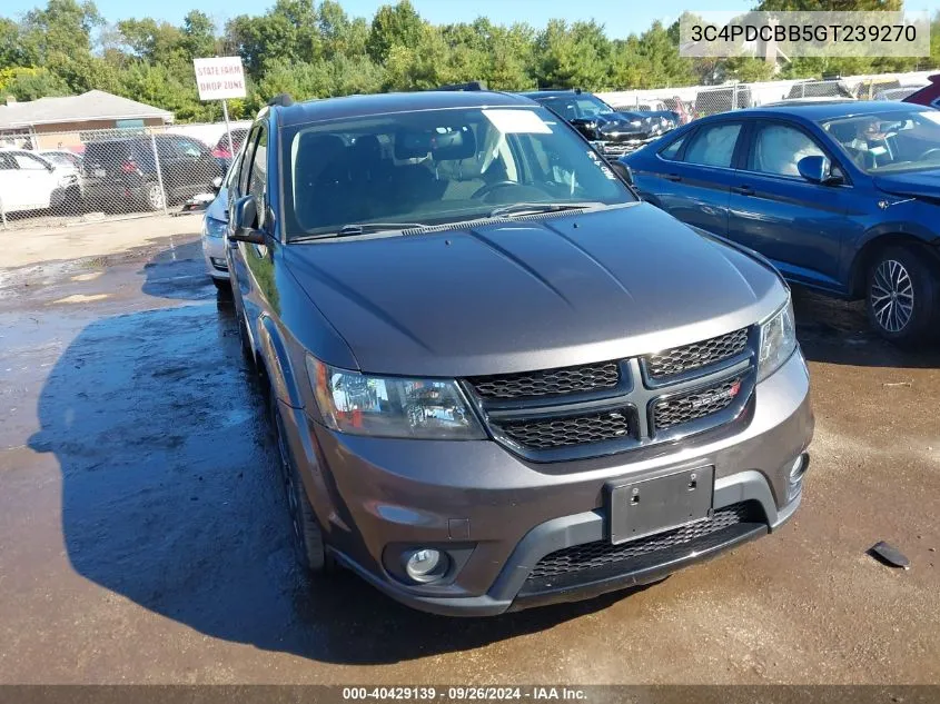 2016 Dodge Journey Sxt VIN: 3C4PDCBB5GT239270 Lot: 40429139