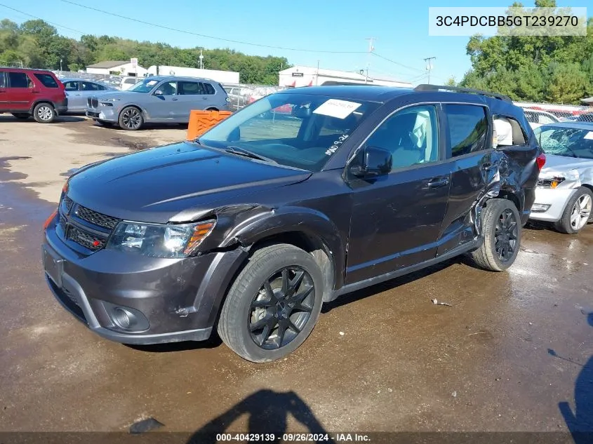 2016 Dodge Journey Sxt VIN: 3C4PDCBB5GT239270 Lot: 40429139