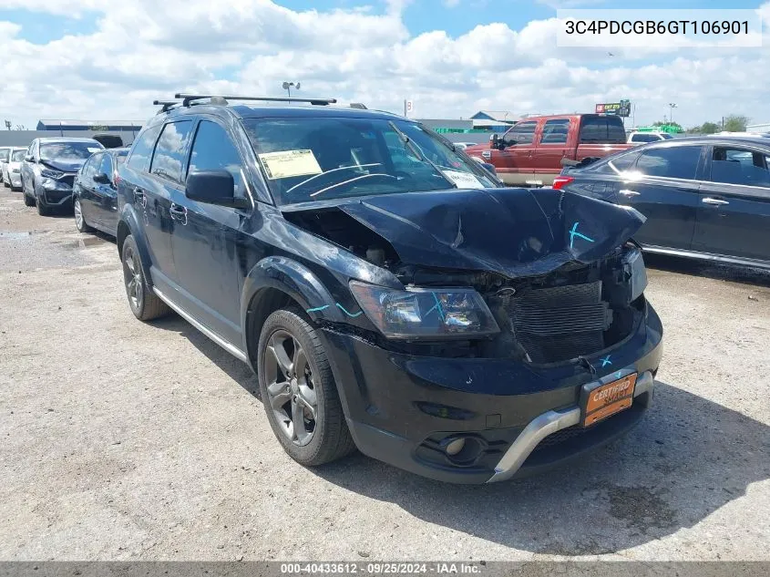 2016 Dodge Journey Crossroad Plus VIN: 3C4PDCGB6GT106901 Lot: 40433612