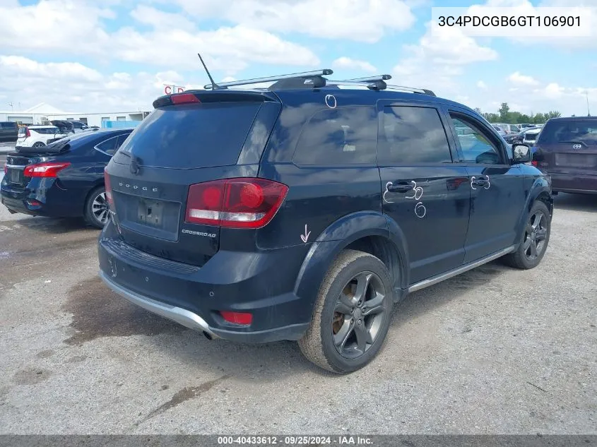 2016 Dodge Journey Crossroad Plus VIN: 3C4PDCGB6GT106901 Lot: 40433612