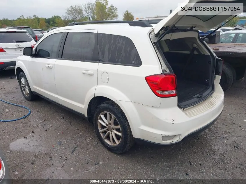 2016 Dodge Journey Sxt VIN: 3C4PDCBB8GT157064 Lot: 40447073