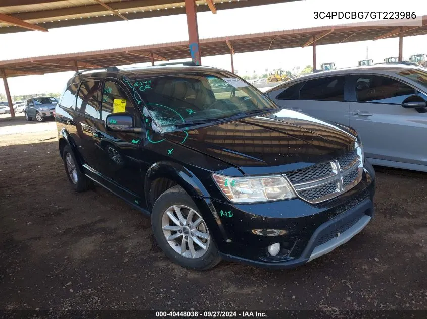 2016 Dodge Journey Sxt VIN: 3C4PDCBG7GT223986 Lot: 40448036