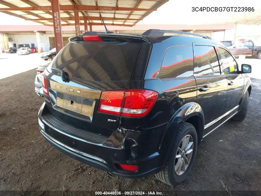 2016 Dodge Journey Sxt VIN: 3C4PDCBG7GT223986 Lot: 40448036