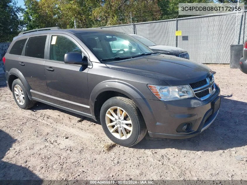 2016 Dodge Journey Sxt VIN: 3C4PDDBG8GT172956 Lot: 40455515