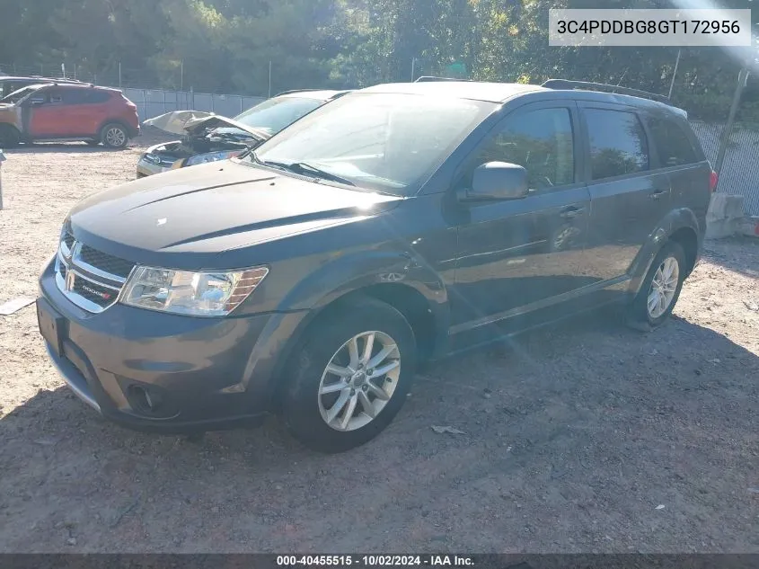 2016 Dodge Journey Sxt VIN: 3C4PDDBG8GT172956 Lot: 40455515