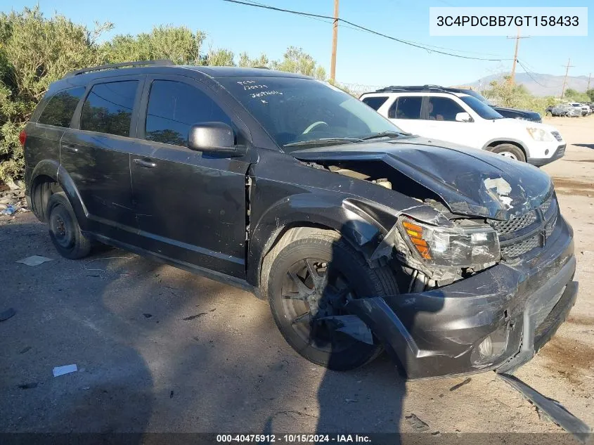 2016 Dodge Journey Sxt VIN: 3C4PDCBB7GT158433 Lot: 40475912