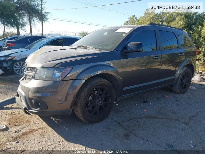 2016 Dodge Journey Sxt VIN: 3C4PDCBB7GT158433 Lot: 40475912