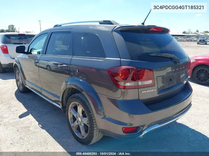 3C4PDCGG4GT185321 2016 Dodge Journey Crossroad Plus