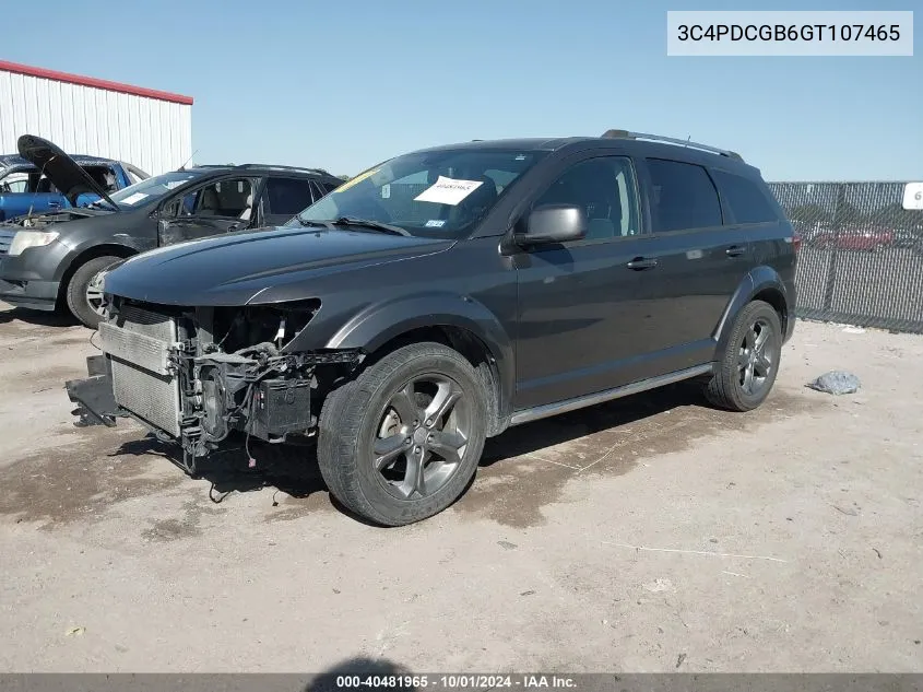 2016 Dodge Journey Crossroad Plus VIN: 3C4PDCGB6GT107465 Lot: 40481965