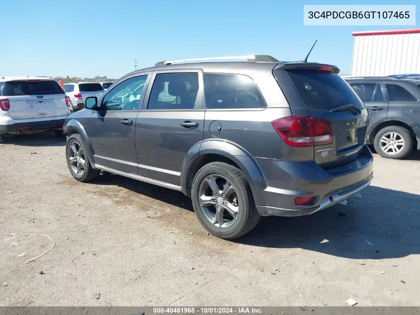 2016 Dodge Journey Crossroad Plus VIN: 3C4PDCGB6GT107465 Lot: 40481965