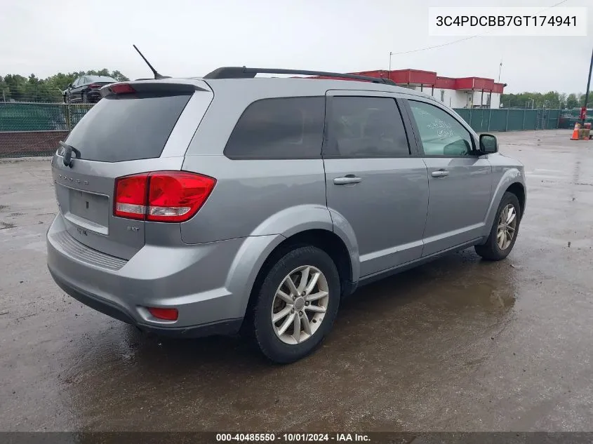 2016 Dodge Journey Sxt VIN: 3C4PDCBB7GT174941 Lot: 40485550