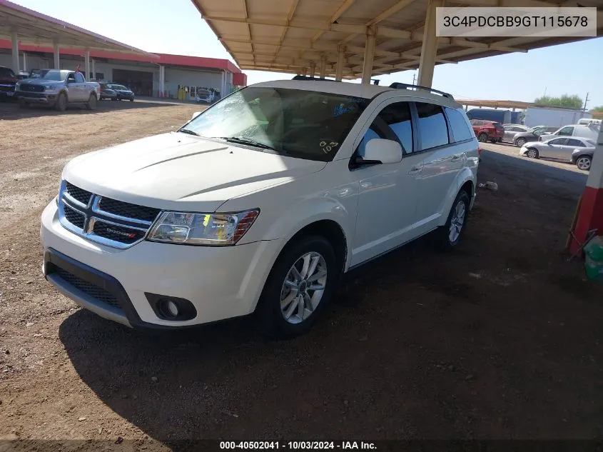 2016 Dodge Journey Sxt VIN: 3C4PDCBB9GT115678 Lot: 40502041