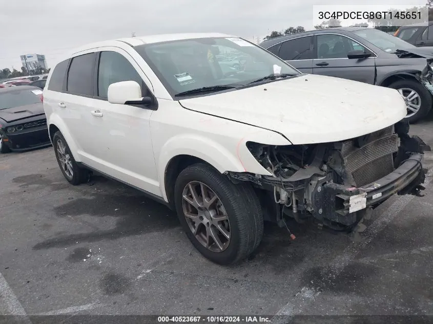 2016 Dodge Journey R/T VIN: 3C4PDCEG8GT145651 Lot: 40523667