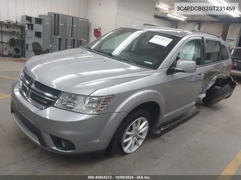 2016 Dodge Journey Sxt VIN: 3C4PDCBG2GT231459 Lot: 40554213