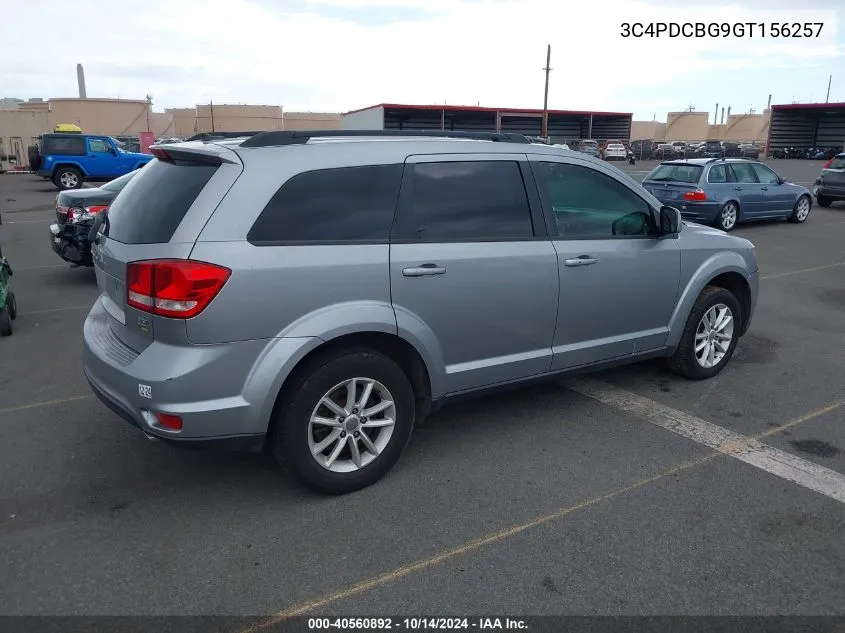 2016 Dodge Journey Sxt VIN: 3C4PDCBG9GT156257 Lot: 40560892