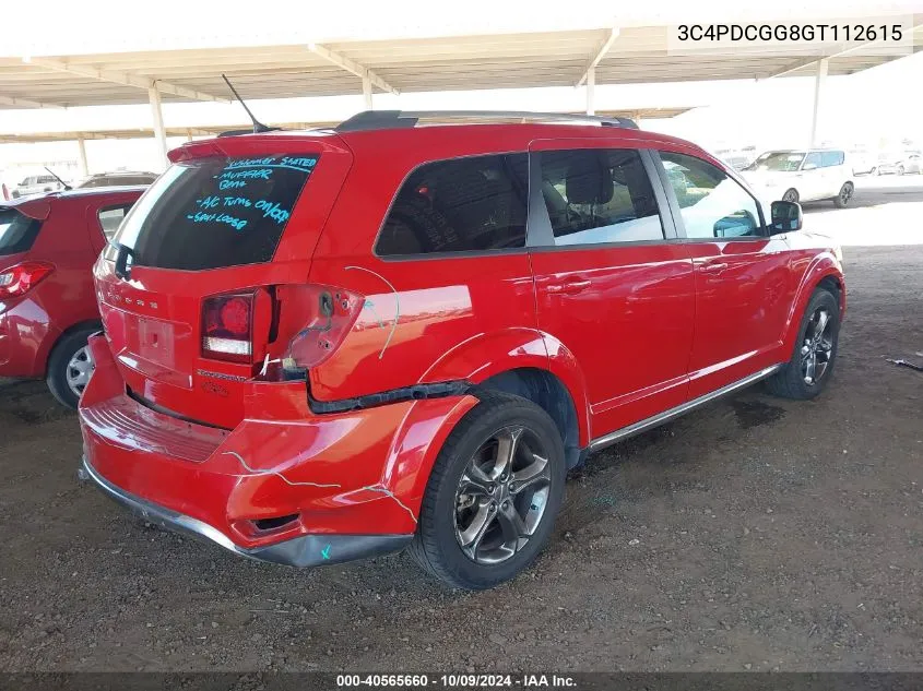 2016 Dodge Journey Crossroad VIN: 3C4PDCGG8GT112615 Lot: 40565660