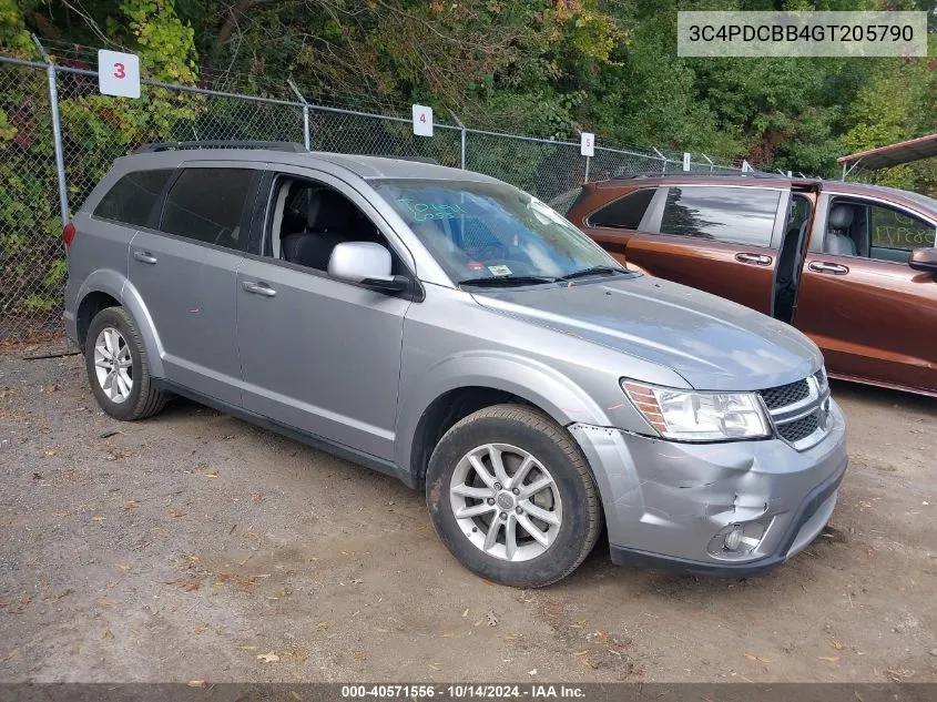 2016 Dodge Journey Sxt VIN: 3C4PDCBB4GT205790 Lot: 40571556