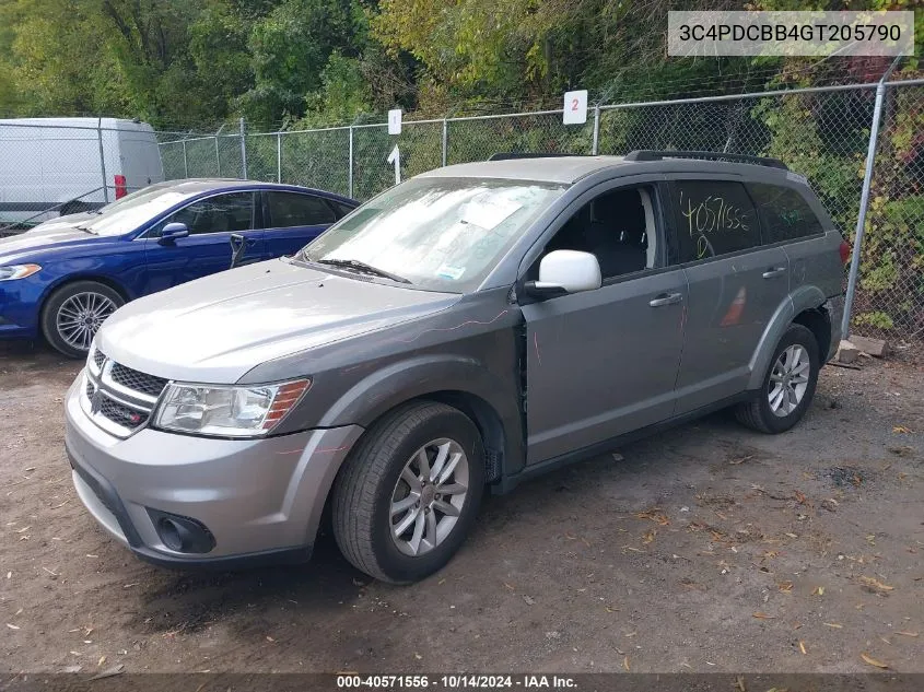 2016 Dodge Journey Sxt VIN: 3C4PDCBB4GT205790 Lot: 40571556