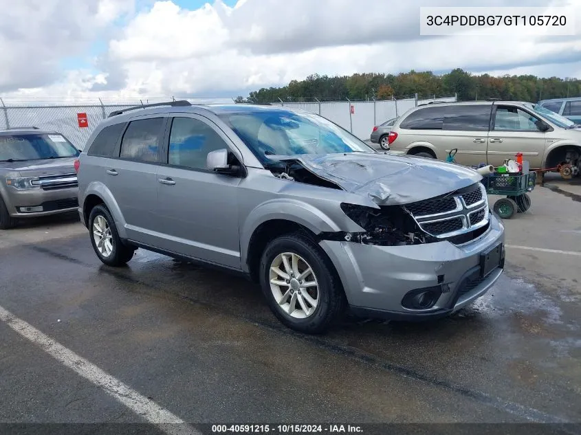 2016 Dodge Journey Sxt VIN: 3C4PDDBG7GT105720 Lot: 40591215