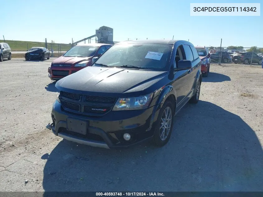 2016 Dodge Journey R/T VIN: 3C4PDCEG5GT114342 Lot: 40593748