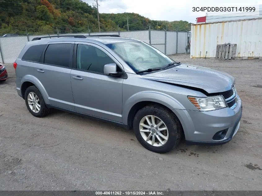 2016 Dodge Journey Sxt VIN: 3C4PDDBG3GT141999 Lot: 40611262