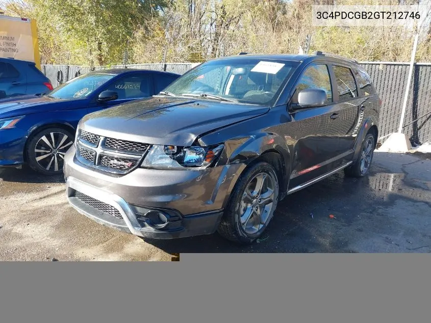 2016 Dodge Journey Crossroad VIN: 3C4PDCGB2GT212746 Lot: 40618382