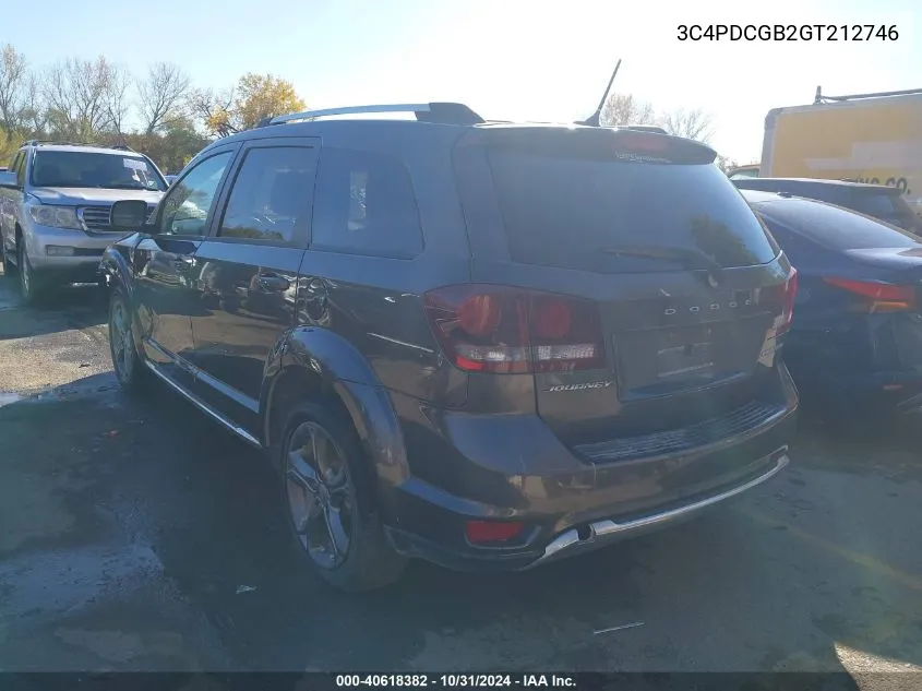 2016 Dodge Journey Crossroad VIN: 3C4PDCGB2GT212746 Lot: 40618382