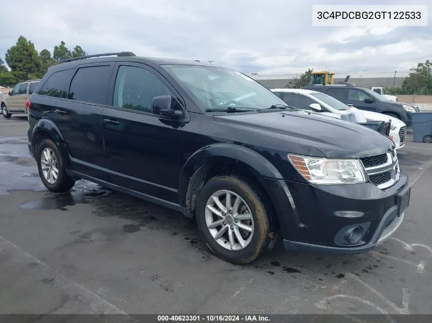 2016 Dodge Journey Sxt VIN: 3C4PDCBG2GT122533 Lot: 40623301