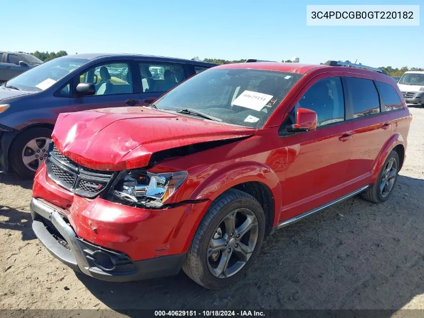 2016 Dodge Journey Crossroad Plus VIN: 3C4PDCGB0GT220182 Lot: 40629151