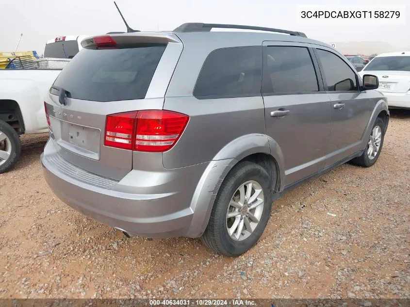 2016 Dodge Journey Se VIN: 3C4PDCABXGT158279 Lot: 40634031