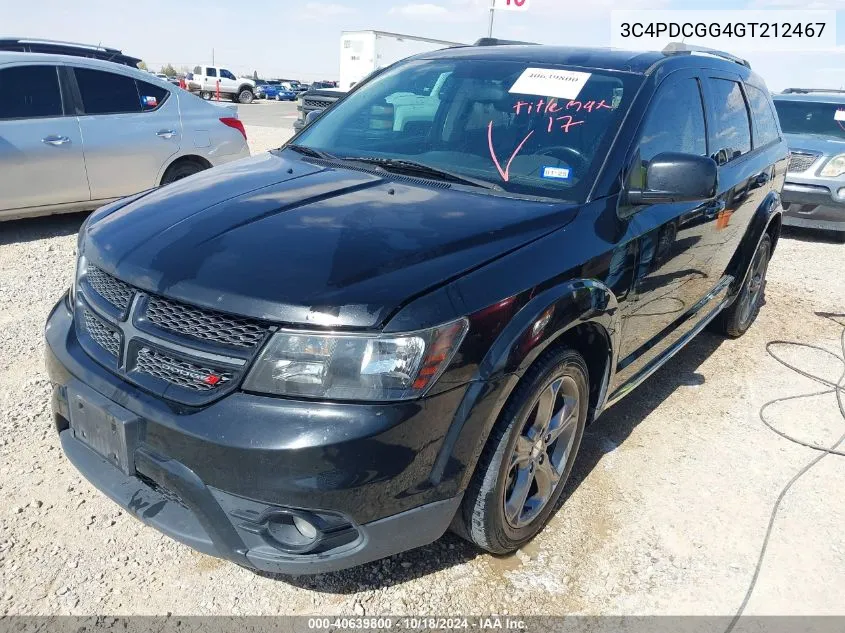 2016 Dodge Journey Crossroad VIN: 3C4PDCGG4GT212467 Lot: 40639800