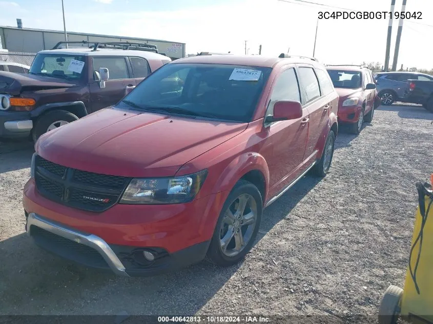 2016 Dodge Journey Crossroad Plus VIN: 3C4PDCGB0GT195042 Lot: 40642813