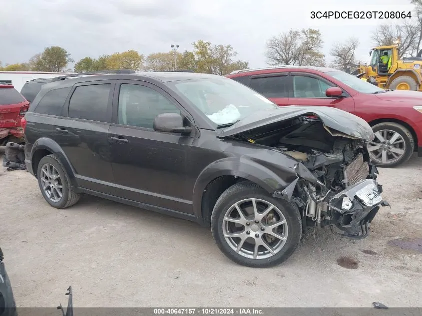 2016 Dodge Journey R/T VIN: 3C4PDCEG2GT208064 Lot: 40647157