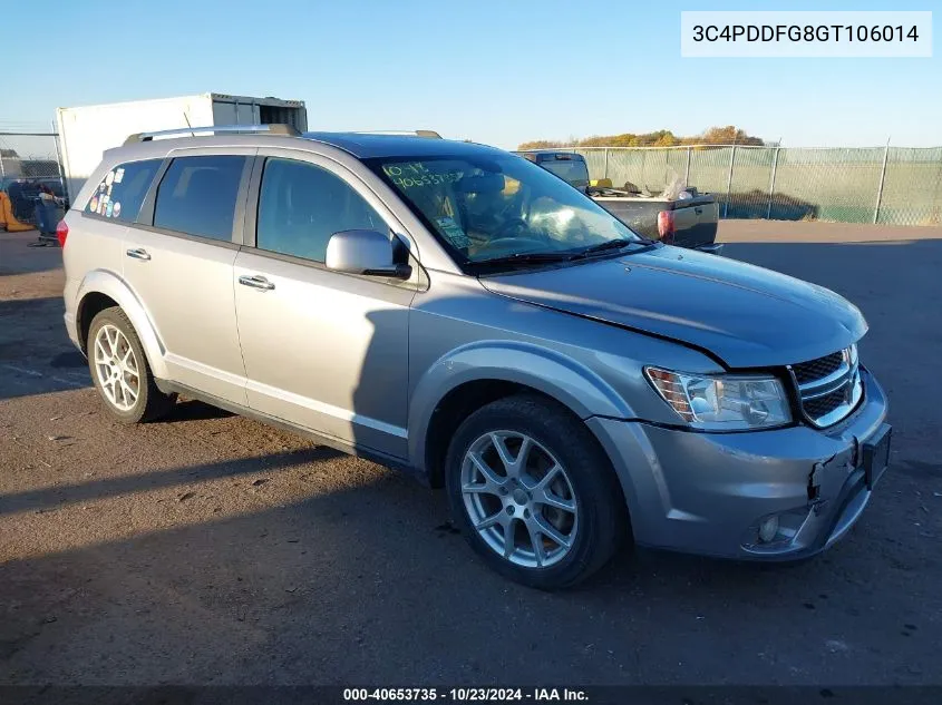 2016 Dodge Journey R/T VIN: 3C4PDDFG8GT106014 Lot: 40653735