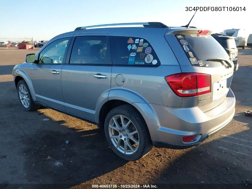 2016 Dodge Journey R/T VIN: 3C4PDDFG8GT106014 Lot: 40653735