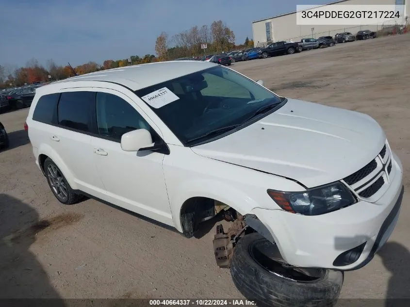 2016 Dodge Journey R/T VIN: 3C4PDDEG2GT217224 Lot: 40664337