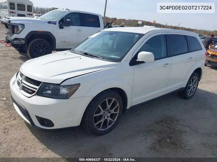 2016 Dodge Journey R/T VIN: 3C4PDDEG2GT217224 Lot: 40664337