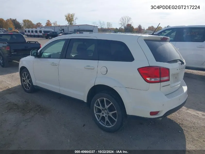 2016 Dodge Journey R/T VIN: 3C4PDDEG2GT217224 Lot: 40664337