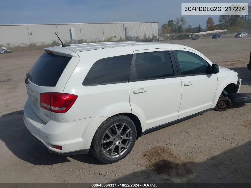 2016 Dodge Journey R/T VIN: 3C4PDDEG2GT217224 Lot: 40664337